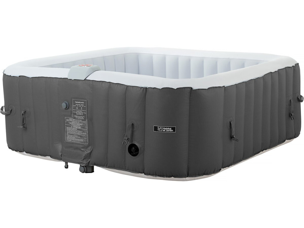 Aufblasbarer Whirlpool "Riviera" aus PVC - 4 Plätze - Grau/Weiß