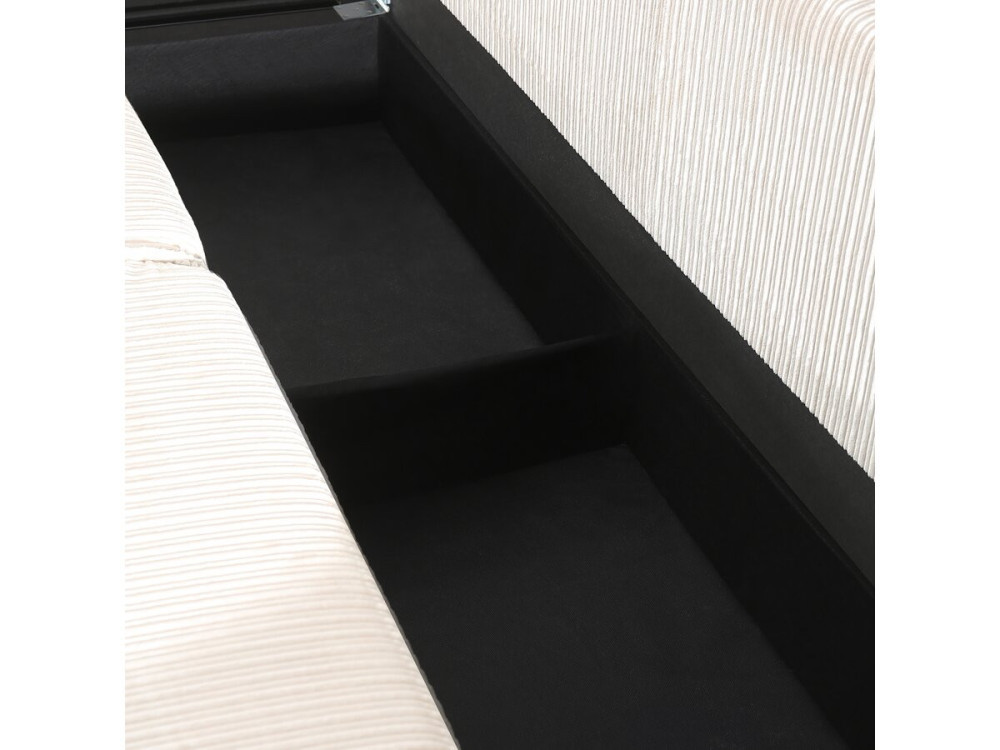 Cord-Sofa "Montaigne" mit Schlaffunktion - 3-Sitzer - Beige