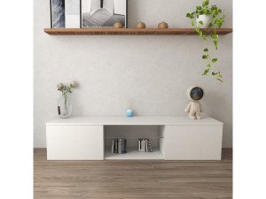 TV-Möbel "Louna" - 165 x 40 x 35 cm - Weiß 2