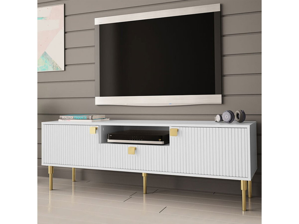 TV-Möbel "Dorset" - 160 x 54 x 40 cm - Weiß