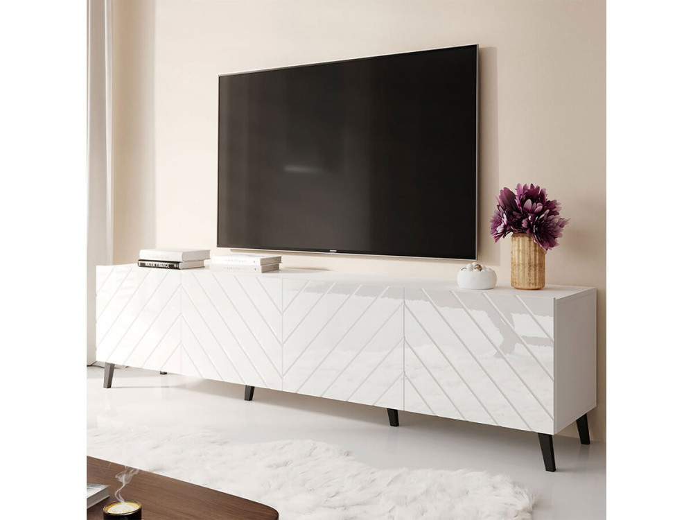 TV-Möbel "Abeto" - 200 x 52 x 42 cm - Weiß