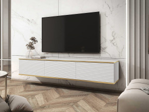 Hänge-TV-Möbel 175 x 30 x 32 cm "Oni" - Weiß 2