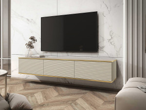 Hänge-TV-Möbel 175 x 30 x 32 cm "Oni" - Beige 2