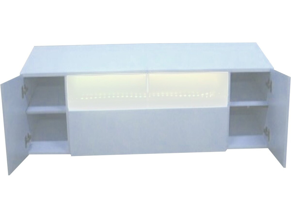 LED-TV-Lowboard "Chlora" - 160 x 52 x 43,5 cm - Weiß lackiert