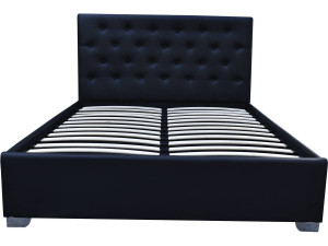 Doppelbett "TINO" mit Bettkasten - 180 × 200 cm - Schwarz 2