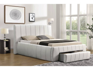 Bett mit Schublade "Moreau" - 140 x 190 cm - Weiß 2