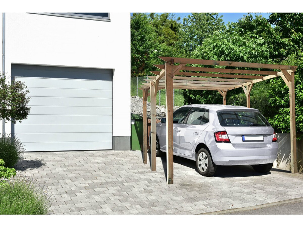 Holz-Auto Carport "Solar II" 3 x 5 x 2.4