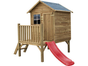 Spielhaus aus Holz mit Rutsche "Tomek".
