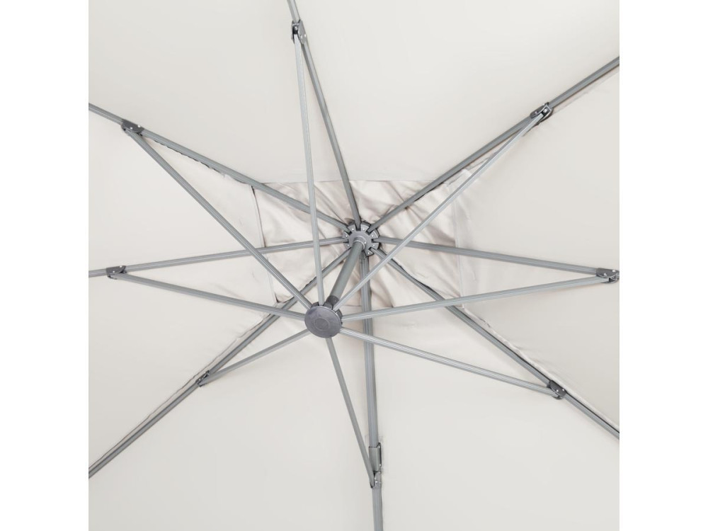 Gartensonnenschirm  , Ampelschirm  Alu "Sun" 4 - viereckig - 3 x 4 m