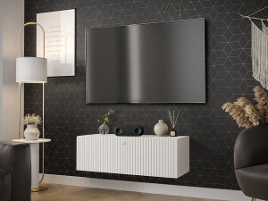 Hänge-TV-Möbel "Waldi Riflo" - 100 x 34 x 40 cm - Weiß 2