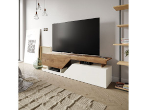 TV-Möbel "Ceelias" - 160 x 46 x 35 cm - Weiß/Braun 2