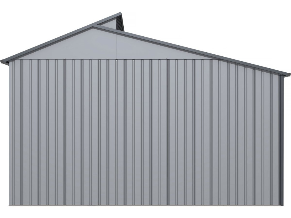 Metallgerätehaus mit Pergola "Madras" - 9.12 M² - 355 x 257 x 237 cm - Grau
