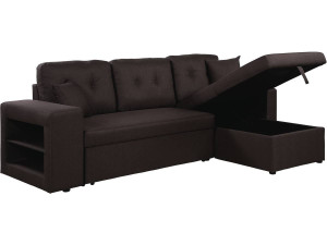 Ecksofa mit Schlaffunktion "Axel" Couleur Marron