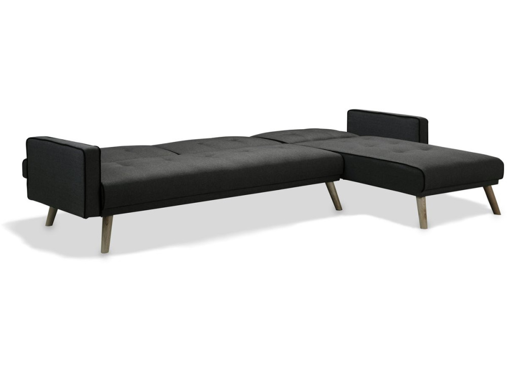 Ecksofa , Konvertirbar " Jules " 3 Sitzer  - Dunkel Grau