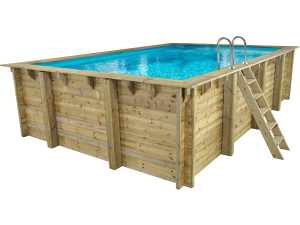 Swimmingpool Holz Rechteckig " Panama "- 6.20 x 4.10 x 1.45 M 2