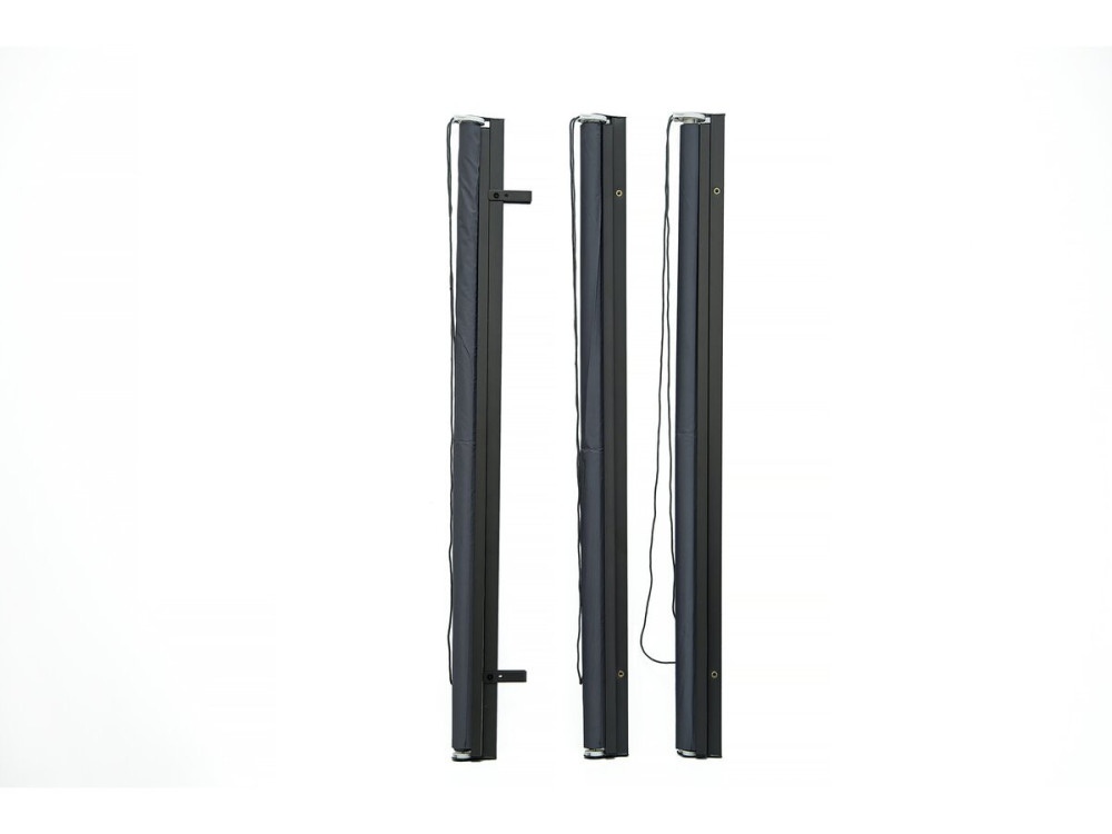 3er-Set einziehbare Rollos aus Metall - 124.5 x 225 cm - Anthrazit