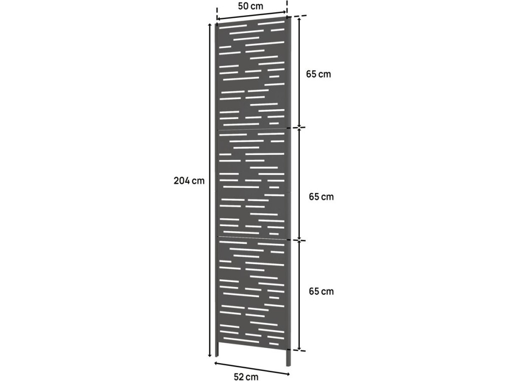 Jalousie für bioklimatische Pergola Windsor "Line" 52 x 204 cm - Dunkelgrau