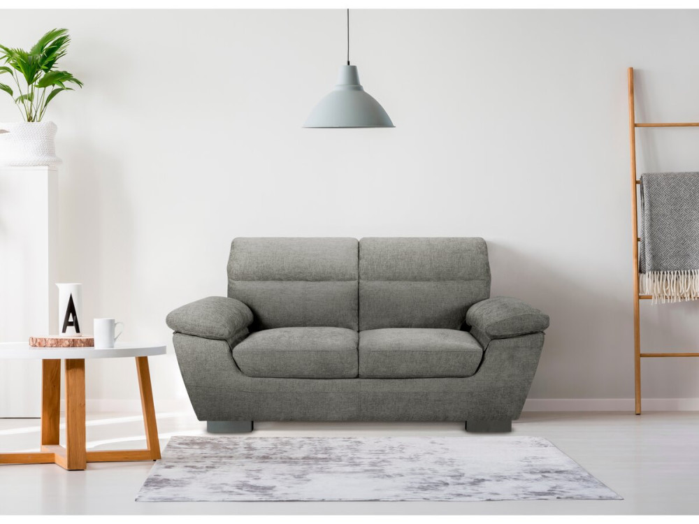 Sofa aus Chenille-Stoff "Dallas" - 2-Sitzer - Grau
