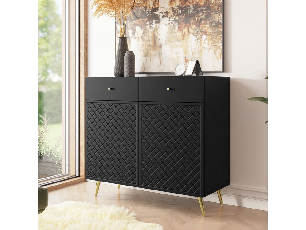 Anrichte - "Temerra " - 100 x 42 x 92 cm - Schwarz