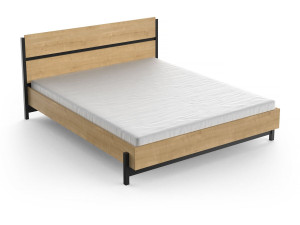 Doppelbett "Craft" - Holz - 160 x 200 cm - Braun