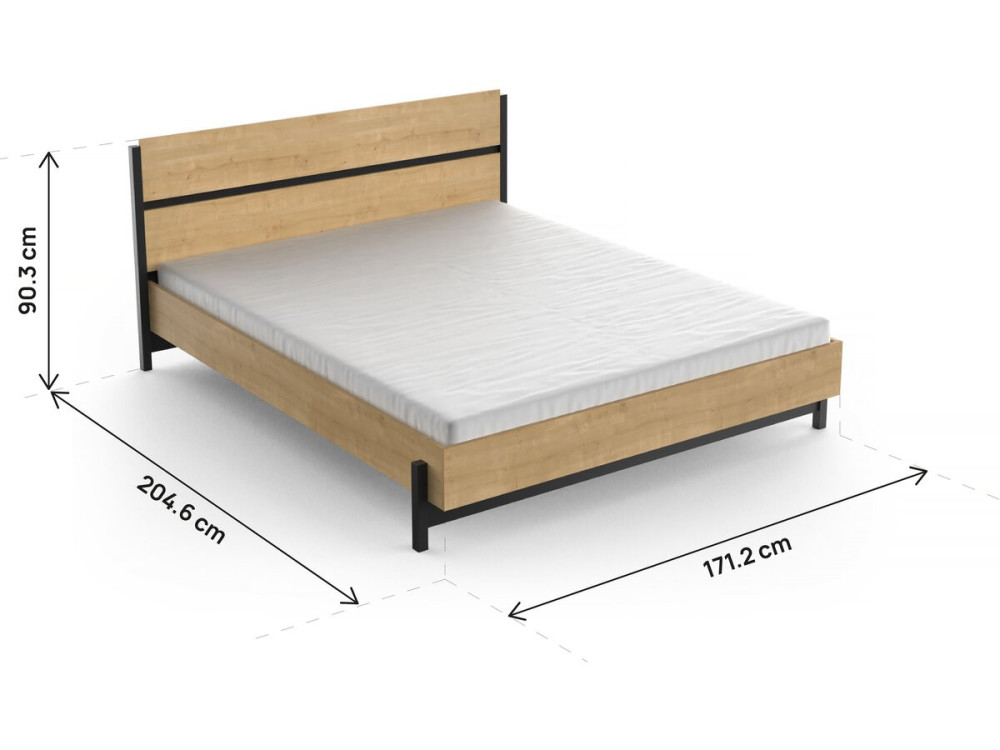 Doppelbett "Craft" - Holz - 160 x 200 cm - Braun