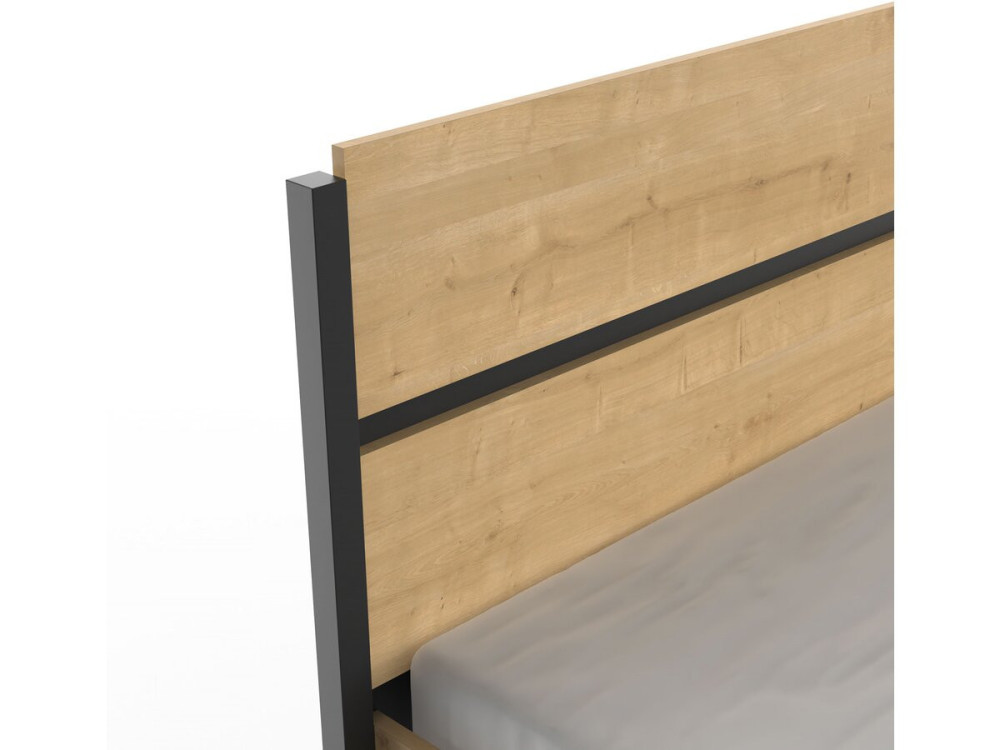 Doppelbett "Craft" - Holz - 160 x 200 cm - Braun