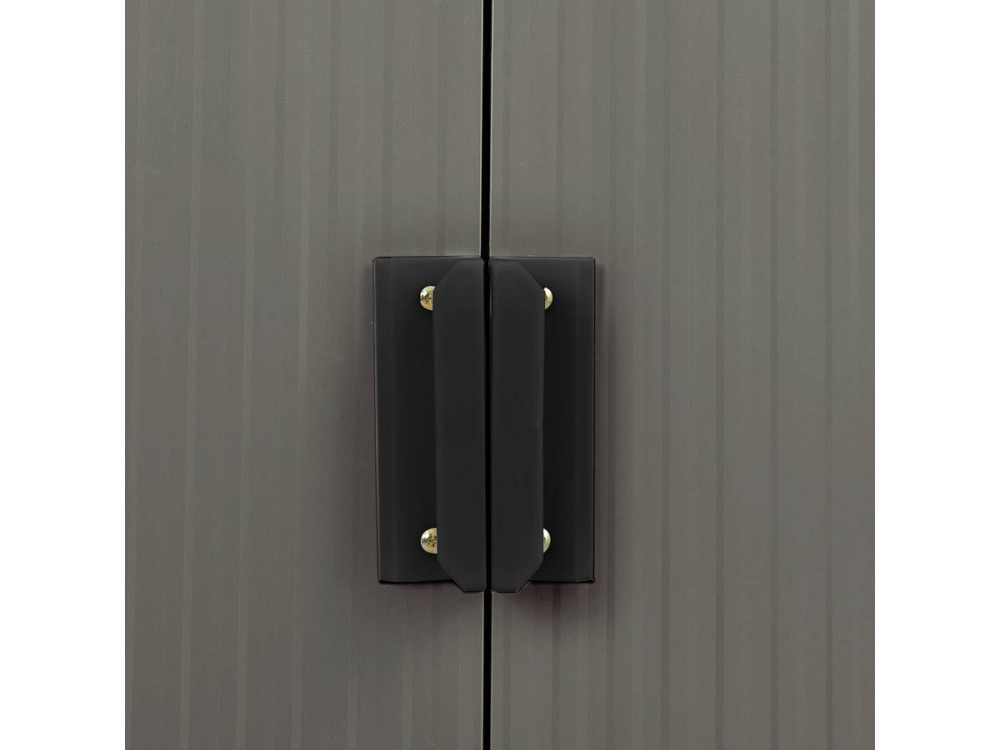 Gerätehaus aus Metall "Dallas" 15,16 m² mit Holzunterstand