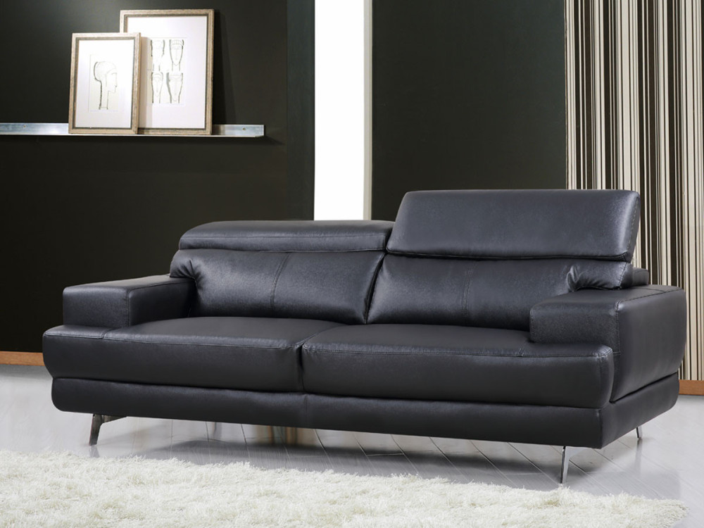 Sofa aus rekonstituiertem Leder/PVC " Venedig " - 2 Sitzer  - Braun Couleur Noir Nombre de places 3 places