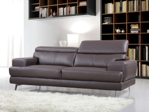 Sofa aus rekonstituiertem Leder/PVC " Venedig " - 2 Sitzer  - Braun Couleur Marron Nombre de places 3 places
