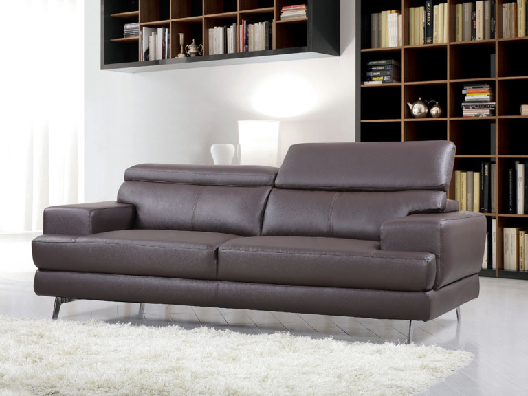 Sofa aus rekonstituiertem Leder/PVC " Venedig " - 2 Sitzer  - Braun Couleur Marron Nombre de places 3 places