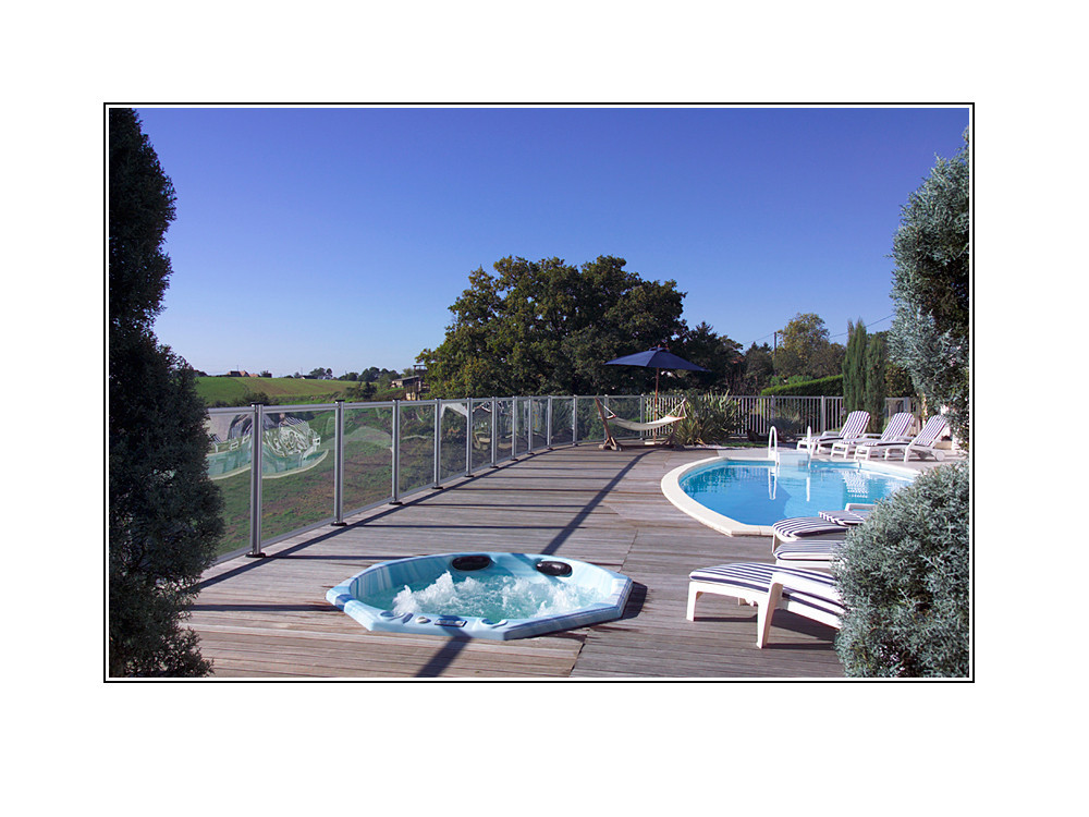 Poolabsperrung transparente Platte