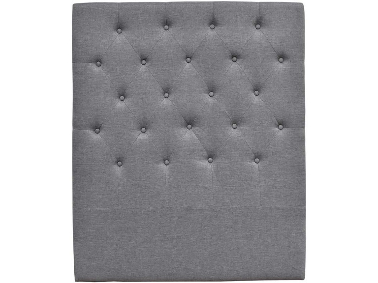 Gepolstertes Kopfteil " Déco " aus Stoff - 99 cm - Grau