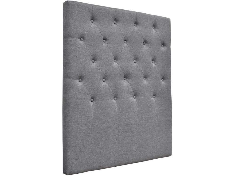 Gepolstertes Kopfteil " Déco " aus Stoff - 99 cm - Grau