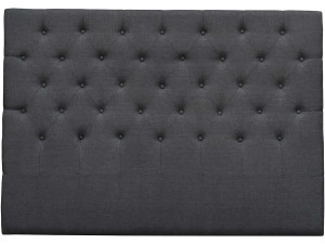 Gepolstertes Kopfteil " Déco " aus Stoff - 169 cm - Grau