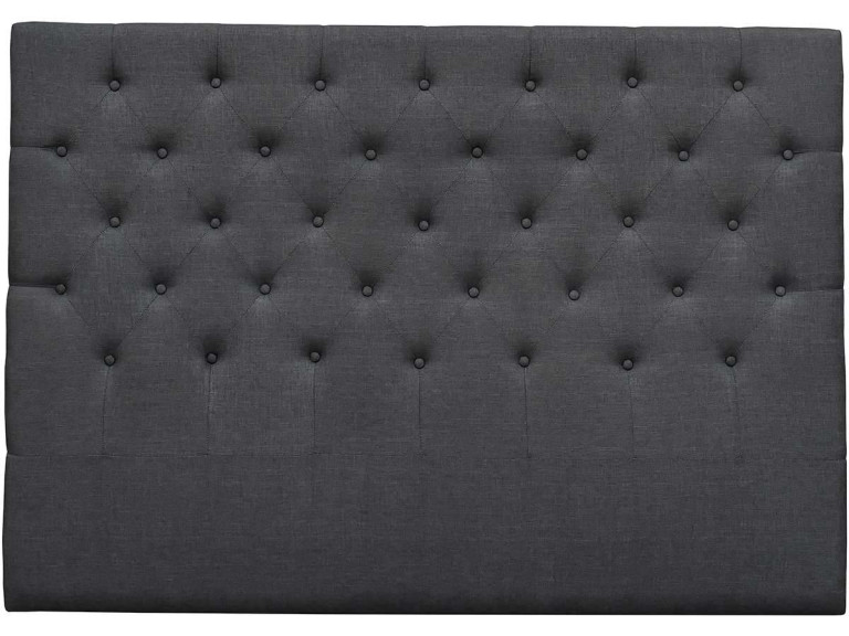 Gepolstertes Kopfteil " Déco " aus Stoff - 169 cm - Grau