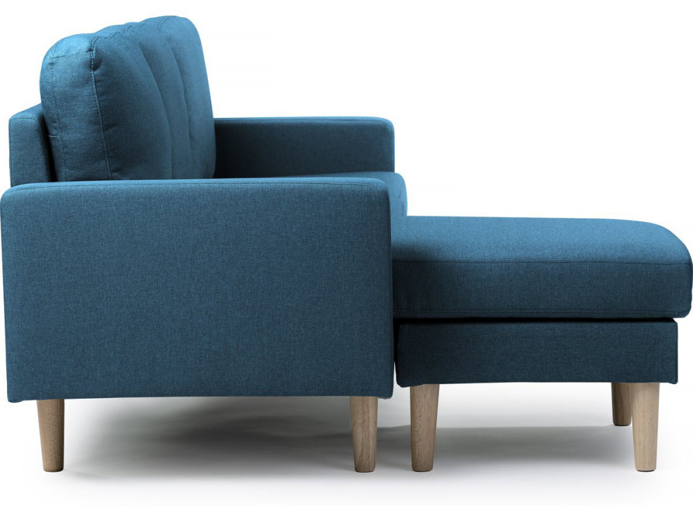 Umkehrbares Ecksofa aus blauem Stoff "Gabby"- 3-Sitzer-Sofa