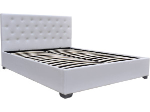 Doppelbett "TINO" mit Bettkasten - 180 × 200 cm - Weiß
