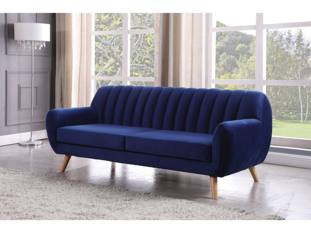 Sofa aus Samt "Jarvis" im skandinavischen Stil