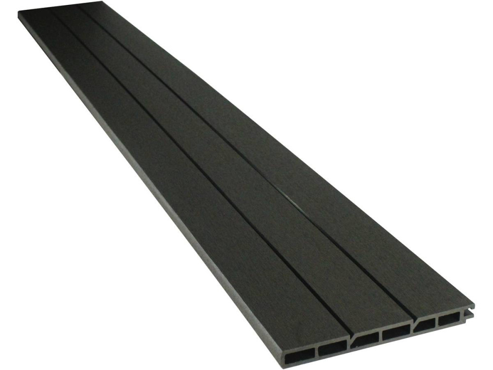 Kit Clôture 8 x 1.6m composite - Kit de fixation offert - Gris foncé