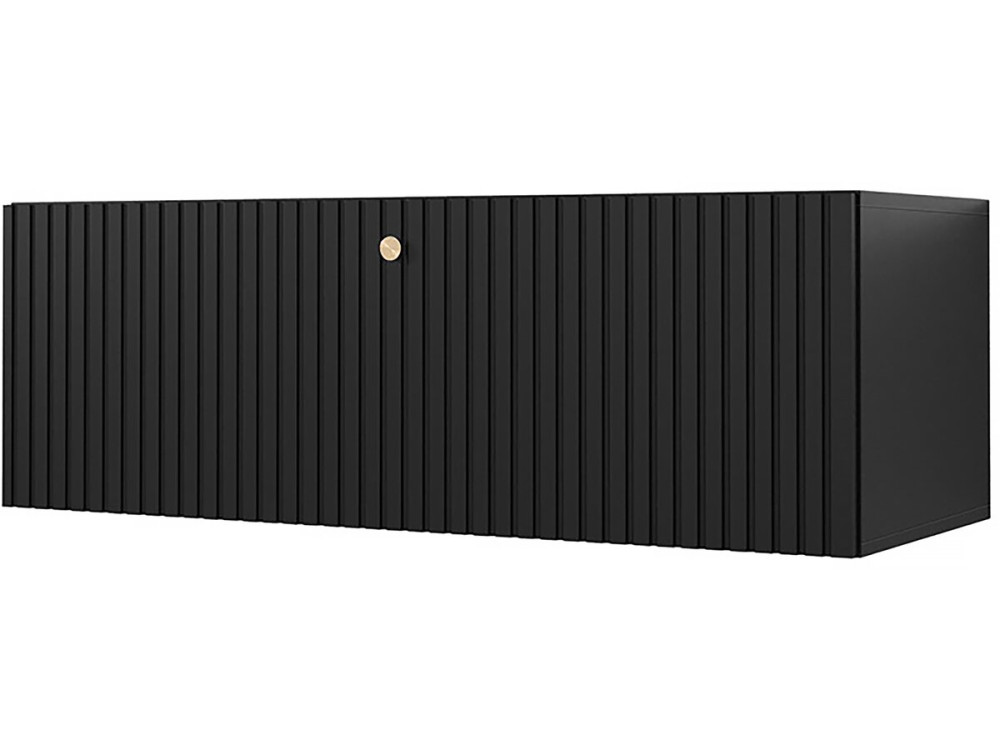 Hänge-TV-Möbel "Waldi Riflo" - 100 x 34 x 40 cm - Schwarz