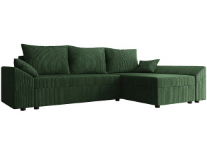 Ecksofa mit Schlaffunktion und Bettkasten "Vaugirard" aus Cord - 3-Sitzer - Beige