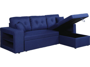 Ecksofa mit Schlaffunktion "Axel" Couleur Bleu