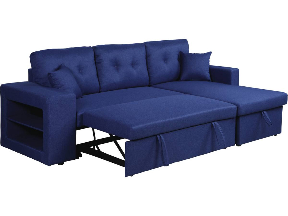 Umkehrbares Ecksofa mit Schlaffunktion "Axel" -  Blau