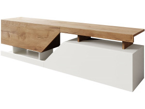 TV-Möbel "Ceelias" - 160 x 46 x 35 cm - Weiß/Braun