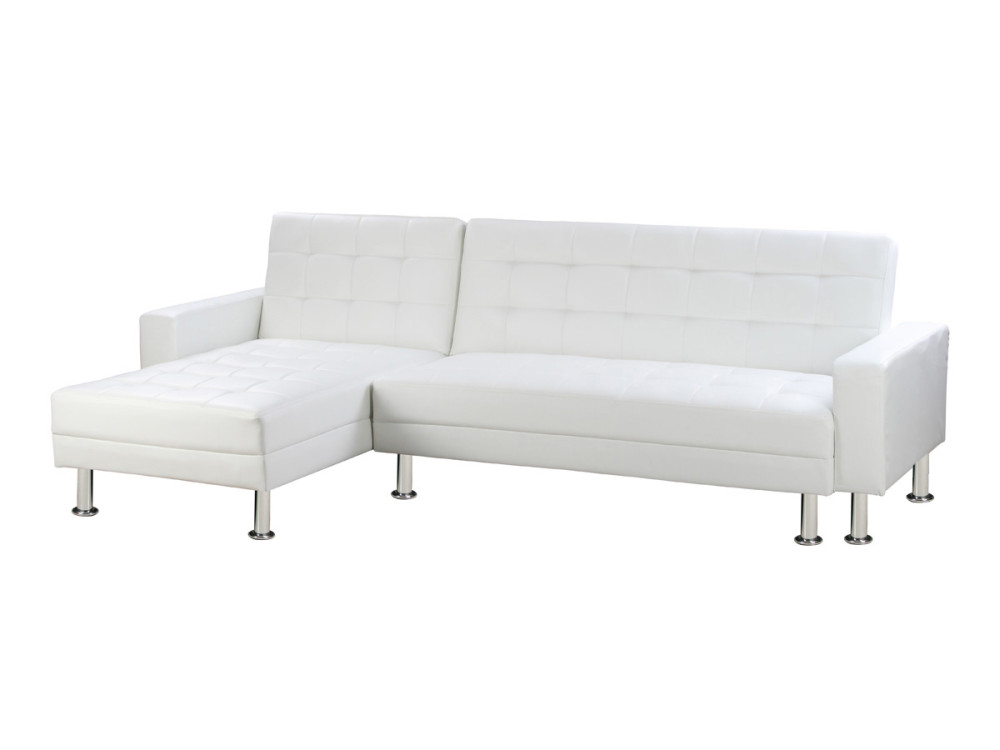 Konvertibles Ecksofa "Theo" - Weiß - 4 Plätze