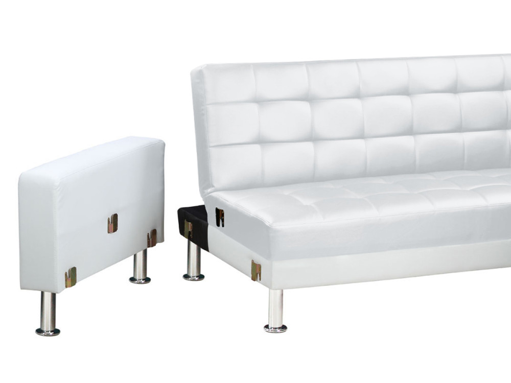 Konvertibles Ecksofa "Theo" - Weiß - 4 Plätze