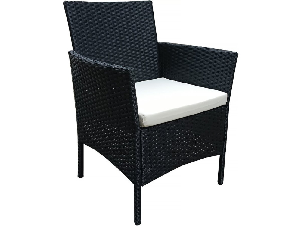 Gartenlounge aus Polyrattan "Toronto" 4-Sitzer - Schwarz