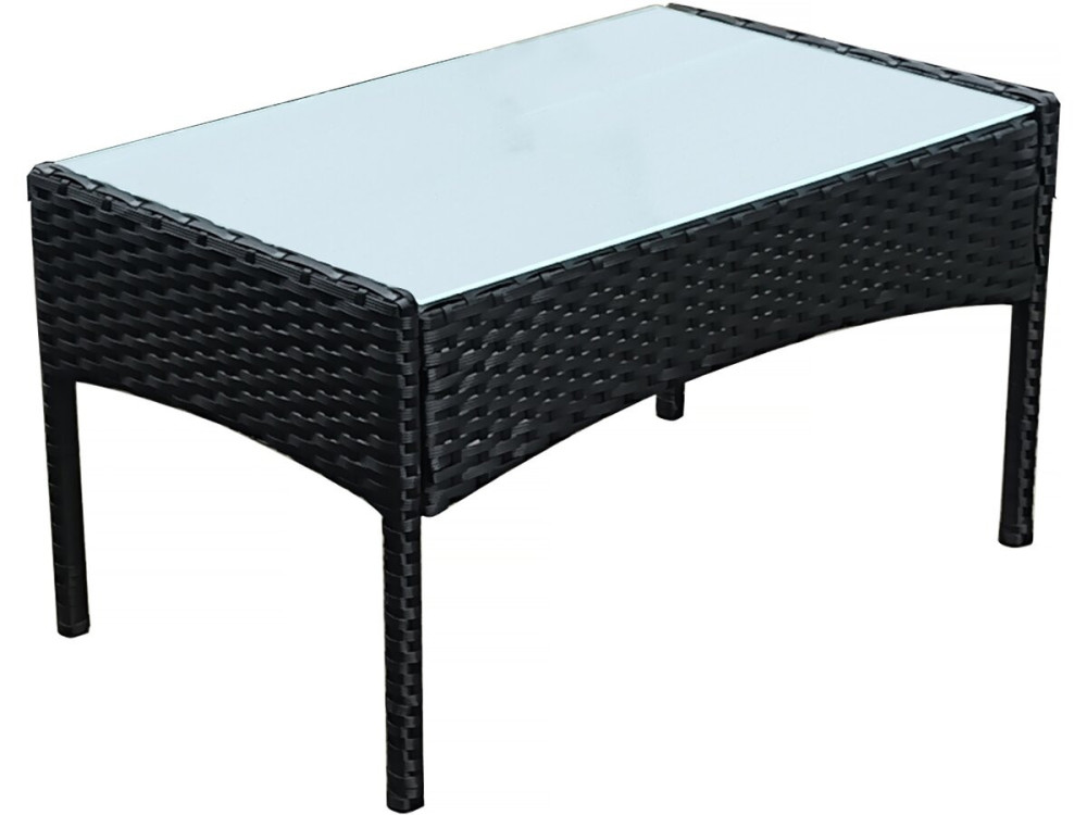 Gartenlounge aus Polyrattan "Toronto" 4-Sitzer - Schwarz