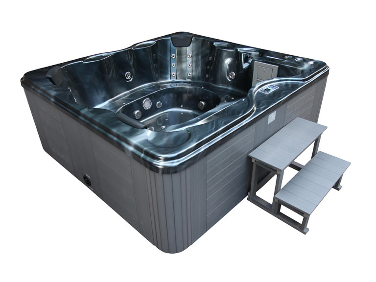 Spa "Cuba" 6 Plätze - Graue Wanne - Balboa-System + integriertes Bluetooth - 220x210x80cm