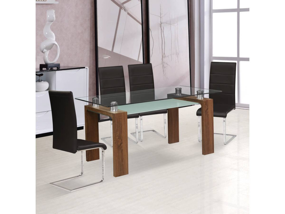 Esstisch "Eva" - 150 x 80 x 75 cm - Braun